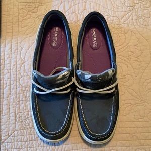 Black Sperry boat shoes